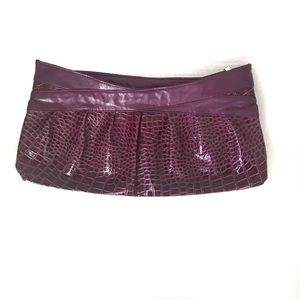 Vegan Leather Purple Clutch Purse